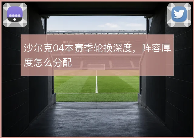 沙尔克04本赛季轮换深度,阵容厚度怎么分配